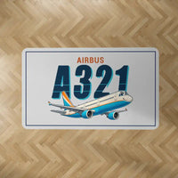 Thumbnail for Airbus A321 - Cartoon - Rectangle Carpet - Light Gray