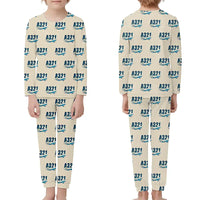 Thumbnail for Airbus A321 - Children Pajamas - Cartoon Pattern - Beige