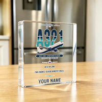 Thumbnail for Airbus A321 - Crystal Ornament - Original + Name - Kitchen