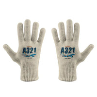 Thumbnail for Airbus A321 - Gloves - Full - Cartoon + Name - Beige