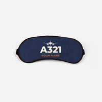 Thumbnail for Airbus A321 - Heritage + Name - Sleep Mask - Navy Blue