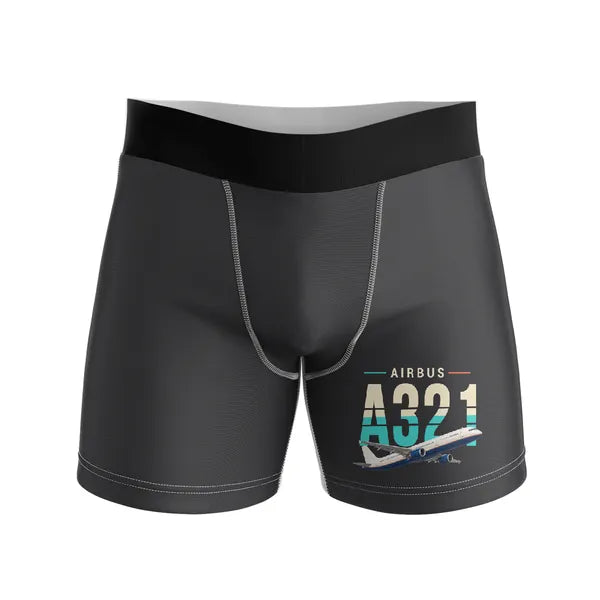 Airbus A321 - Men Boxers - Original - Black