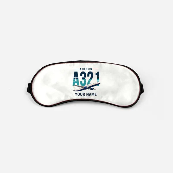 Airbus A321 - Original + Name - Sleep Mask - White