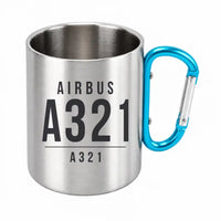 Thumbnail for Airbus A321 - Outdoors Mug - Tag - Light Blue