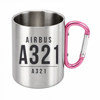 Thumbnail for Airbus A321 - Outdoors Mug - Tag - Pink