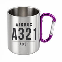 Thumbnail for Airbus A321 - Outdoors Mug - Tag - Purple