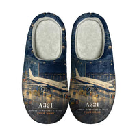 Thumbnail for Airbus A321 - Slippers - Cotton - 3D + Name - Full Print