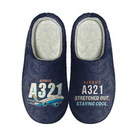 Thumbnail for Airbus A321 - Slippers - Cotton - Cartoon - Navy Blue