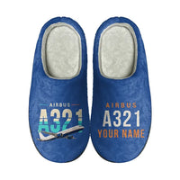 Thumbnail for Airbus A321 - Slippers - Cotton - Original + Name - Blue