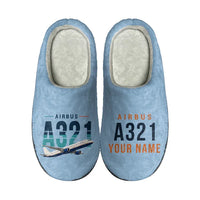 Thumbnail for Airbus A321 - Slippers - Cotton - Original + Name - Light Blue