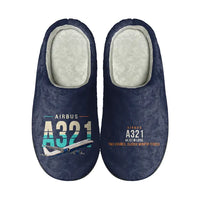 Thumbnail for Airbus A321 - Slippers - Cotton - Original - Navy Blue