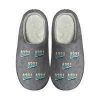 Thumbnail for Airbus A321 - Slippers - Cotton - Original Pattern - Gray