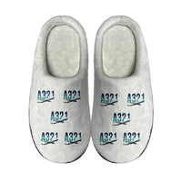 Thumbnail for Airbus A321 - Slippers - Cotton - Original Pattern - White