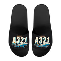 Thumbnail for Airbus A321 - Slippers - Sport - Cartoon - Black
