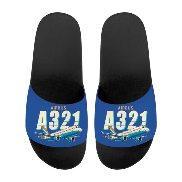 Airbus A321 - Slippers - Sport - Cartoon - Blue