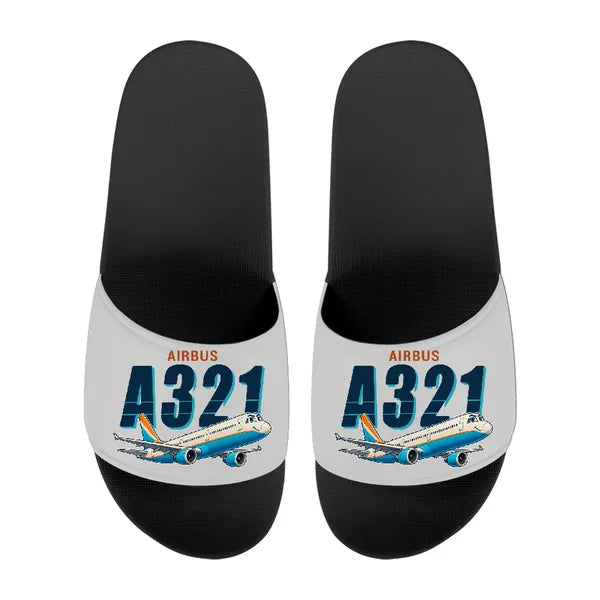 Airbus A321 - Slippers - Sport - Cartoon - Light Gray