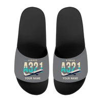 Thumbnail for Airbus A321 - Slippers - Sport - Original + Name - Gray