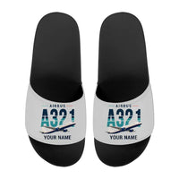 Thumbnail for Airbus A321 - Slippers - Sport - Original + Name - Light Gray