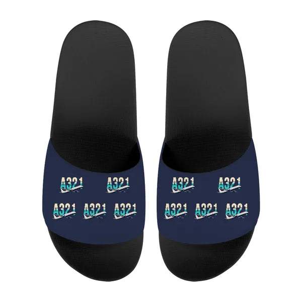 Airbus A321 - Slippers - Sport - Original Pattern - Navy Blue