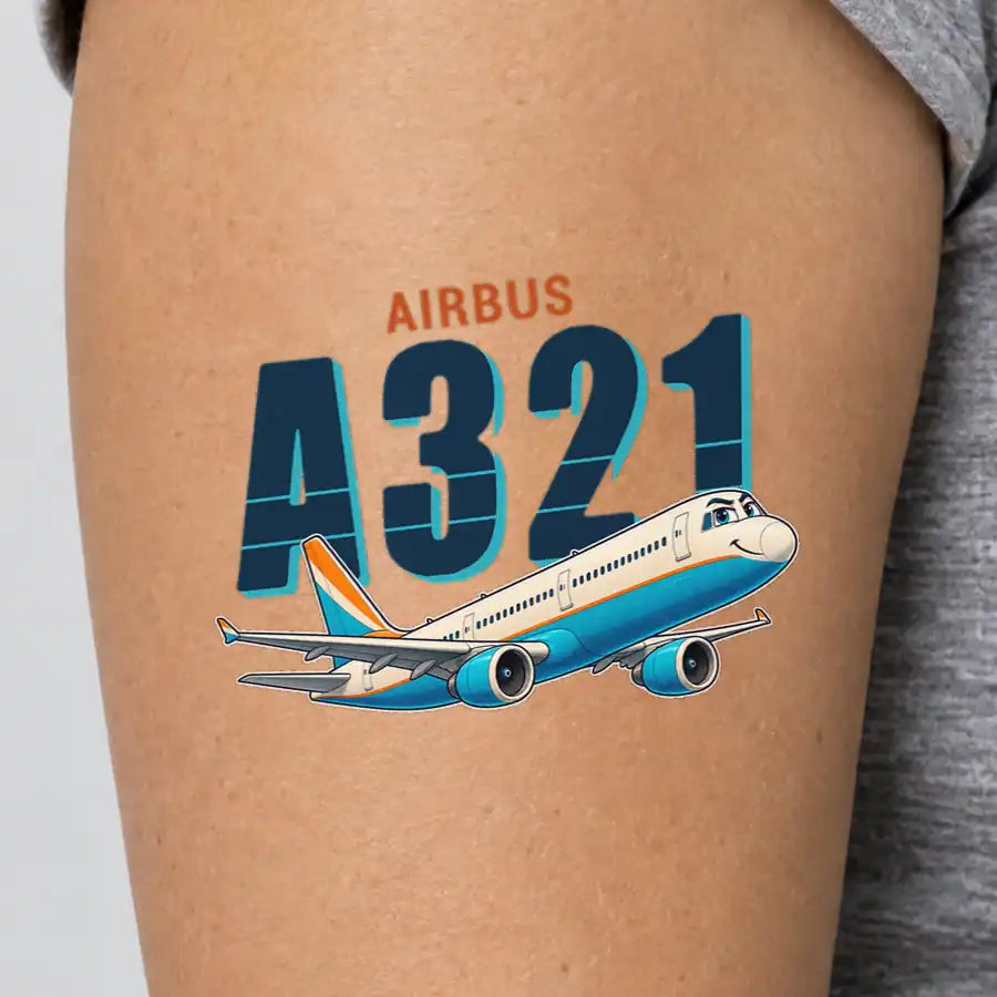 Airbus A321 - Tattoo - Cartoon