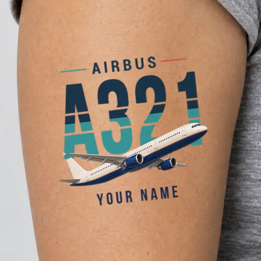 Airbus A321 - Tattoo - Original + Name