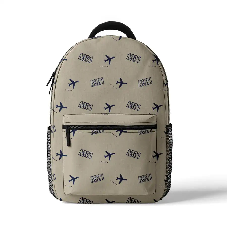 Airbus A321LR - 3D Backpack - 3D Pattern - Beige