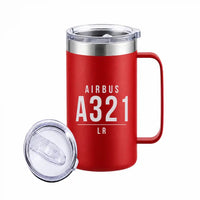 Thumbnail for Airbus A321LR - Beverage Mug - Tag - Red