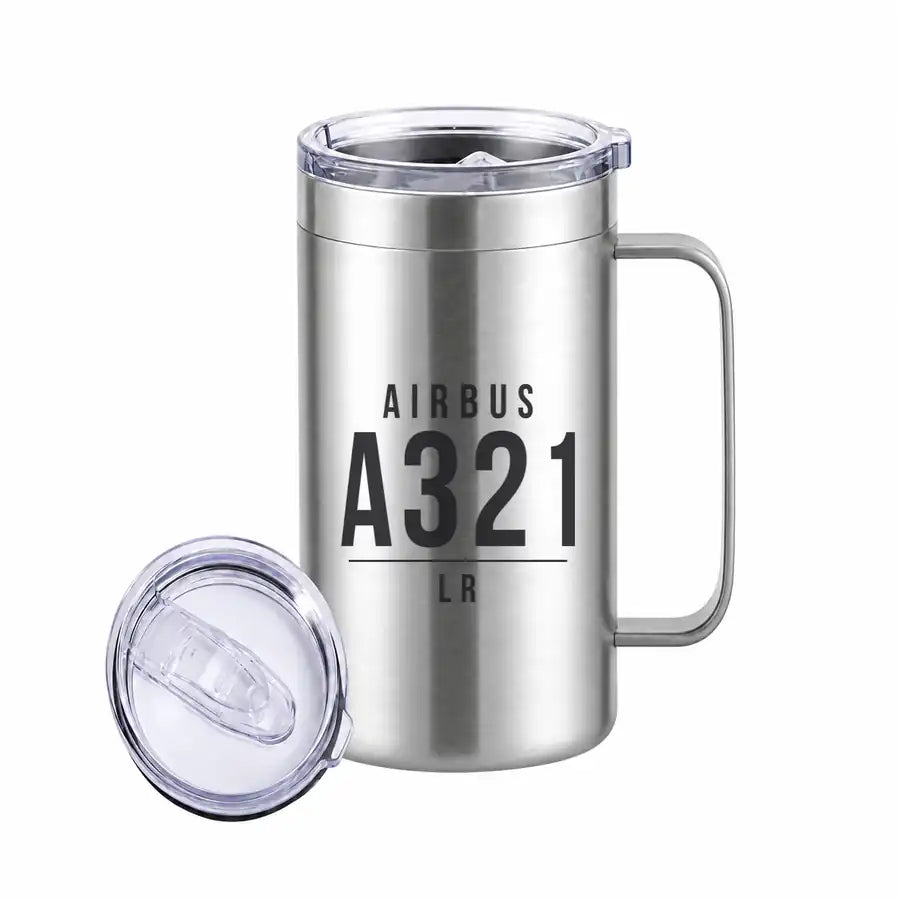 Airbus A321LR - Beverage Mug - Tag - Silver