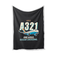 Thumbnail for Airbus A321LR - Cartoon - Blanket - Black