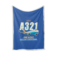 Thumbnail for Airbus A321LR - Cartoon - Blanket - Blue