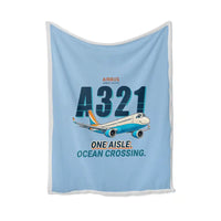 Thumbnail for Airbus A321LR - Cartoon - Blanket - Light Blue