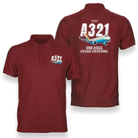 Thumbnail for Airbus A321LR - Cartoon - Double-Side Polo - Red