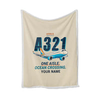 Thumbnail for Airbus A321LR - Cartoon + Name - Blanket - Beige