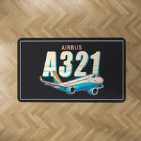 Thumbnail for Airbus A321LR - Cartoon - Rectangle Carpet - Black