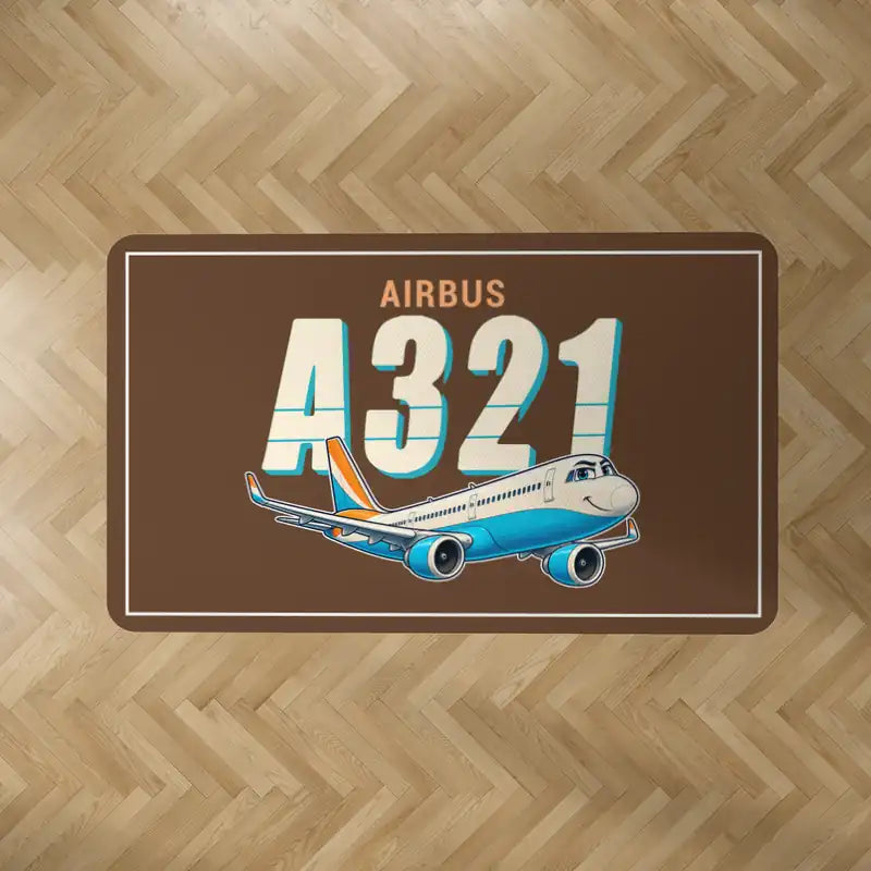 Airbus A321LR - Cartoon - Rectangle Carpet - Brown