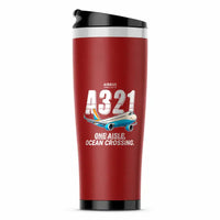 Thumbnail for Airbus A321LR - Cartoon - Stainless Steel (No Holder) - Red