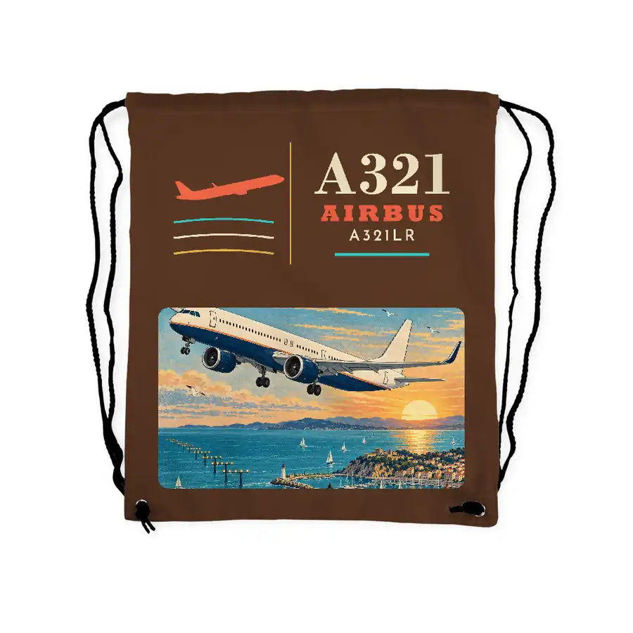 Airbus A321LR - Drawstring Bag - Classic - Brown