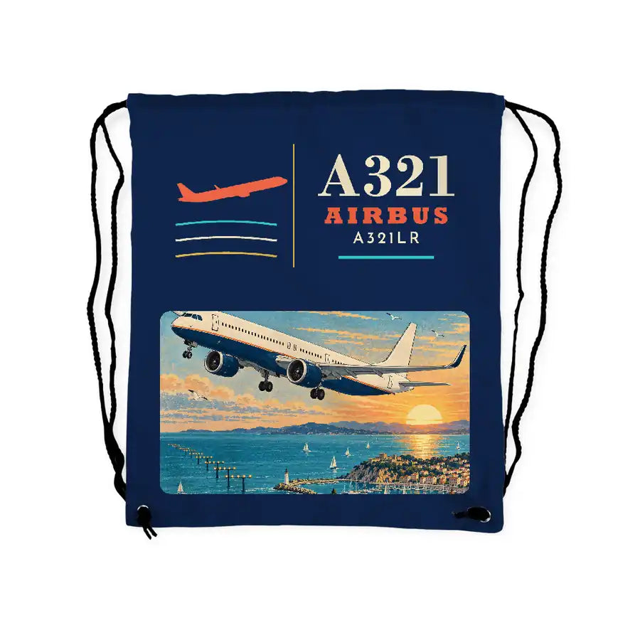 Airbus A321LR - Drawstring Bag - Classic - Dark Blue