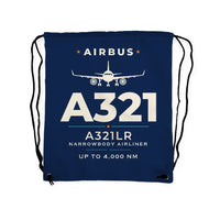Thumbnail for Airbus A321LR - Drawstring Bag - Heritage - Dark Blue