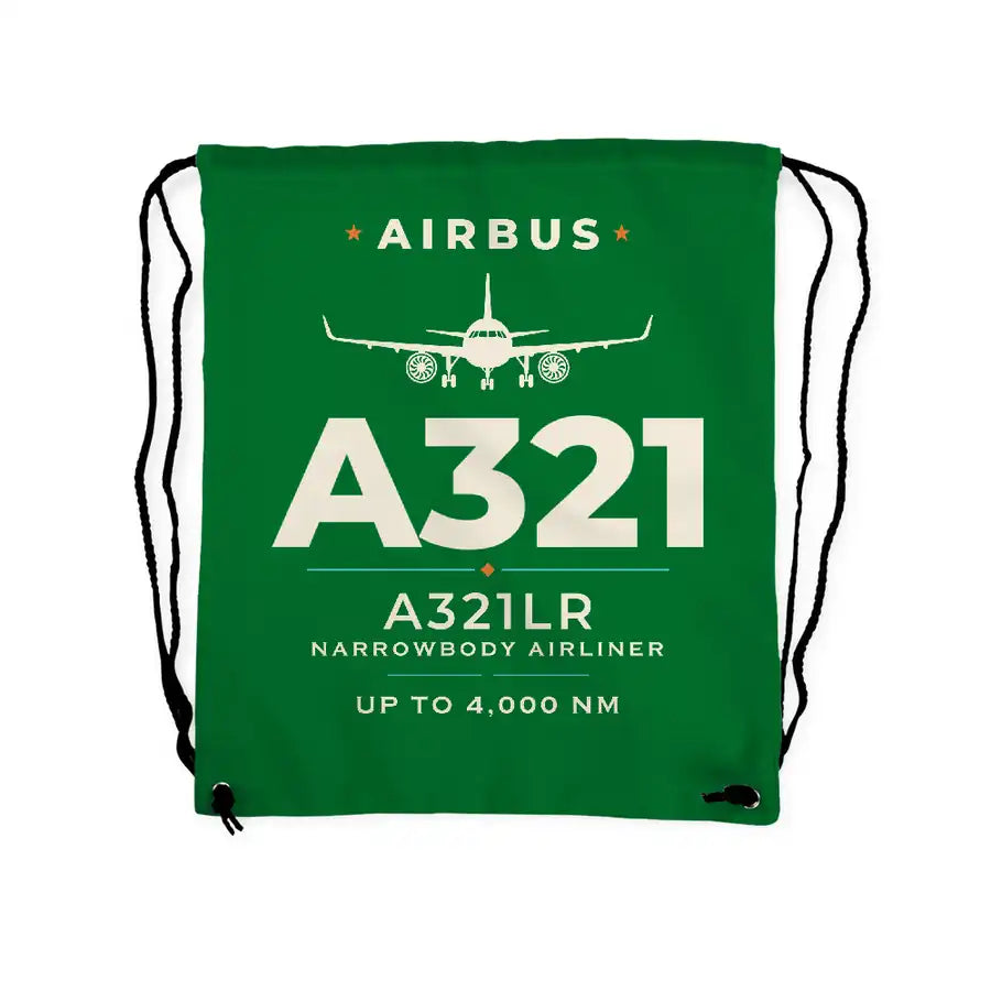 Airbus A321LR - Drawstring Bag - Heritage - Green