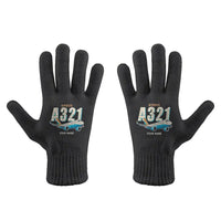 Thumbnail for Airbus A321LR - Gloves - Full - Cartoon + Name - Black