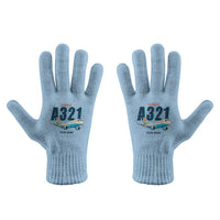 Thumbnail for Airbus A321LR - Gloves - Full - Cartoon + Name - Light Blue