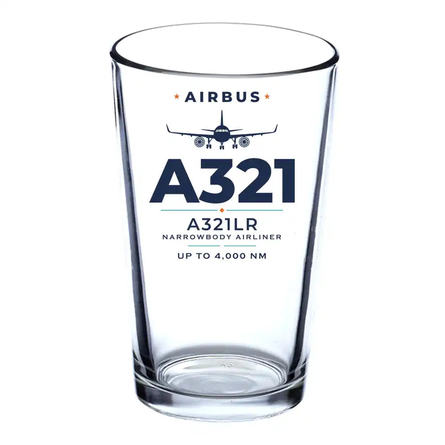 Airbus A321LR - Heritage - Beer & Water Glass