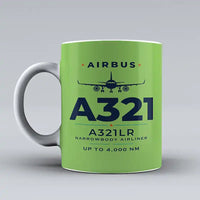 Thumbnail for Airbus A321LR - Heritage - Mug - Light Green