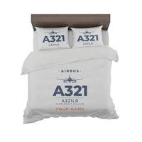 Thumbnail for Airbus A321LR - Heritage + Name - Bedding Set - Light Gray