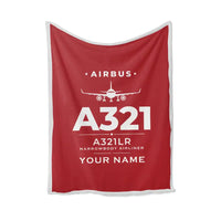 Thumbnail for Airbus A321LR - Heritage + Name - Blanket - Red