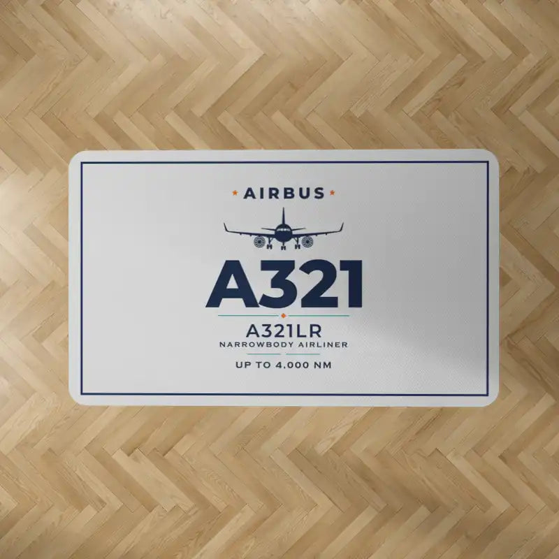 Airbus A321LR - Heritage - Rectangle Carpet - Light Gray