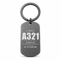 Thumbnail for Airbus A321LR - Key Chain - Tag - Black