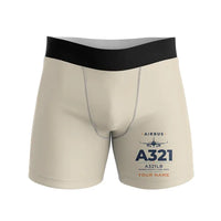 Thumbnail for Airbus A321LR - Men Boxers - Heritage + Name - Beige