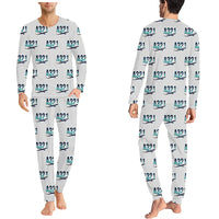 Thumbnail for Airbus A321LR - Men Pajamas - Original Pattern - Light Gray